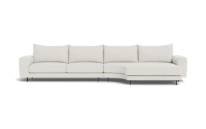 Samba Double Day sofa med rund chaiselong - Hvid - L:366 cm